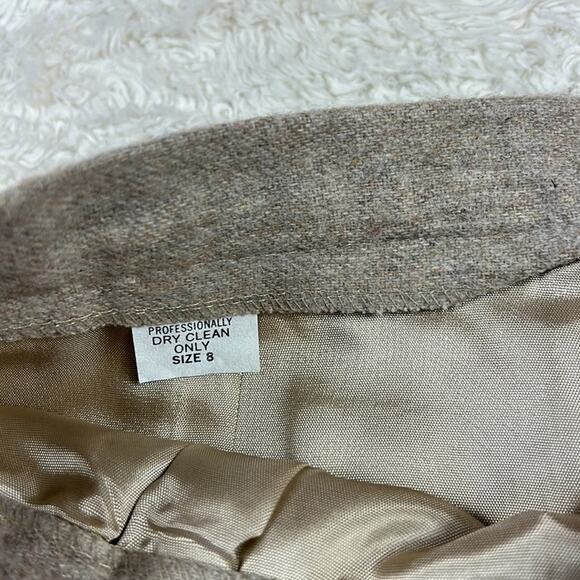 Vintage 60s pleated front cream midi skirt, size 8 - Picture 8 of 8